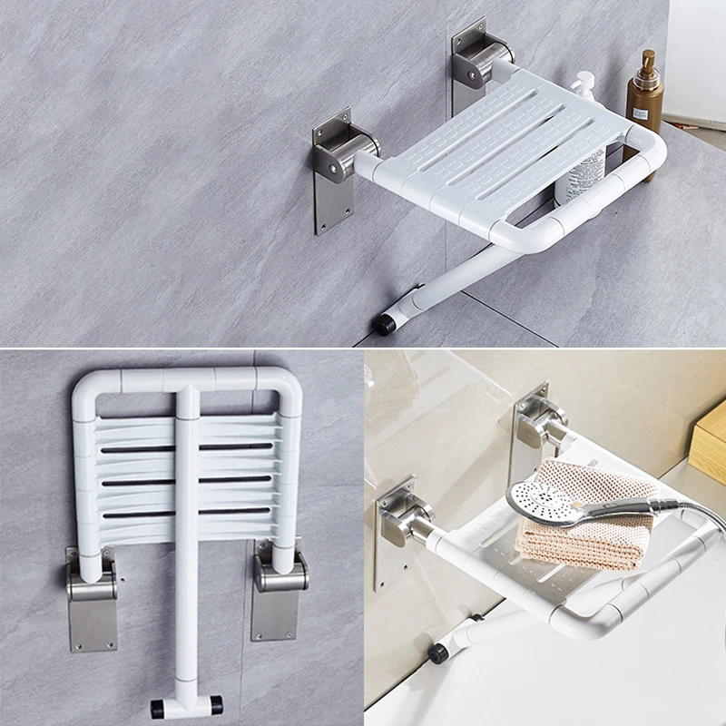 ELLEN Bathroom shower stool safety non-slip elderly disabled barrier-free bathing chair foldable stainless steel EL85014 5