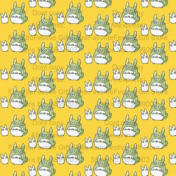 

Adorable green Totoro Printed Fabric 100x165cm Animal Patchwork baby cloth apparel dress quilting home decoration