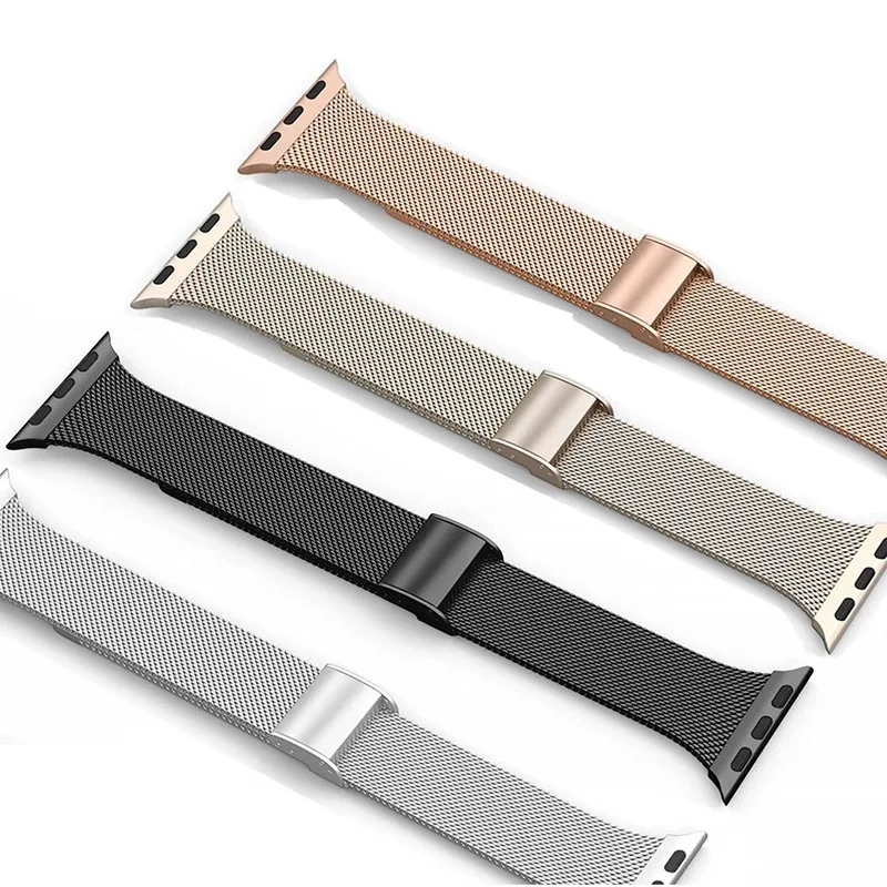 

Woman Milanese Mesh Bracelet For Apple Watch Band 38mm 40mm 42mm 44mm 41mm 45mm iWatch Strap Series 3 4 5 6 7 SE Watchband