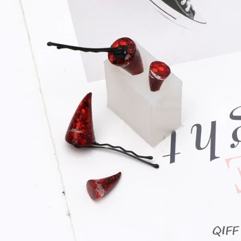

Cute Devil Horns Hair Clips Resin Molds Epoxy Resin Mould Jewelry Making Tools