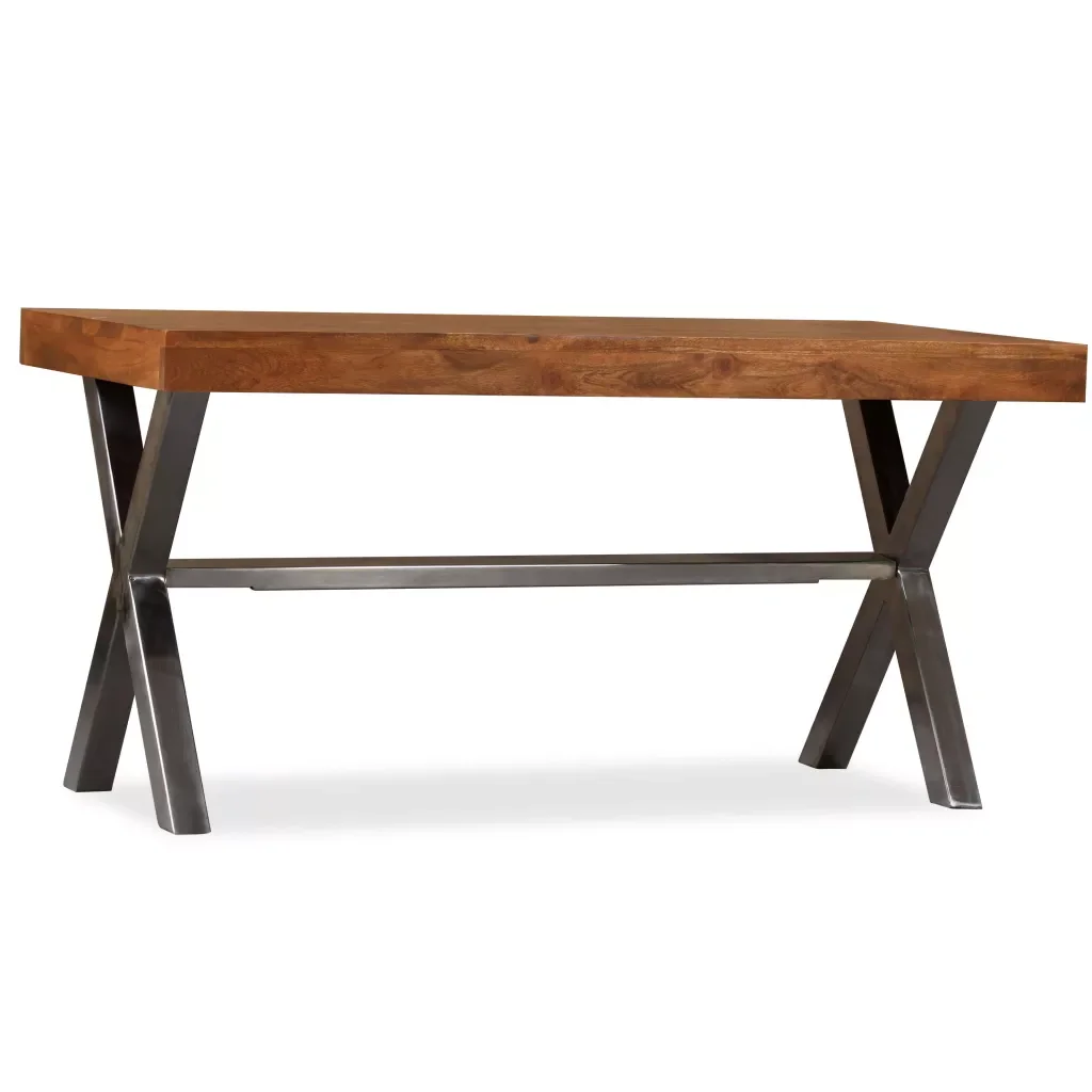 

Coffee Table Solid Wood with Sheesham Finish 100x50x50cm Simple Design Side Tables Retro-style Nesting Coffee Table Desks