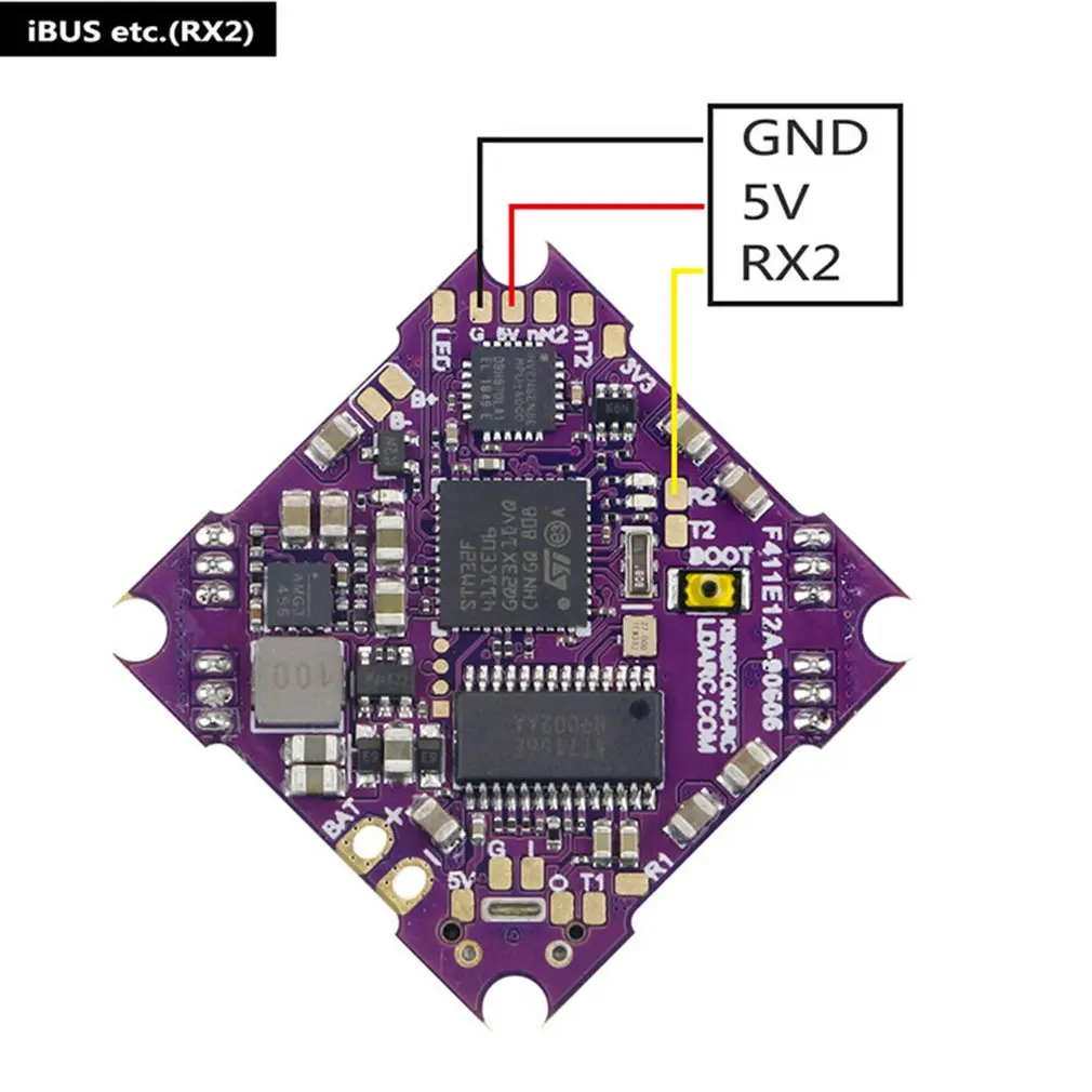 F411E12A F4 OSD Контроллер полета AIO BEC Датчик тока и 12A BL_S 2-4S 4в1 ESC для Beta85X Mobula7 FPV гоночный Дрон