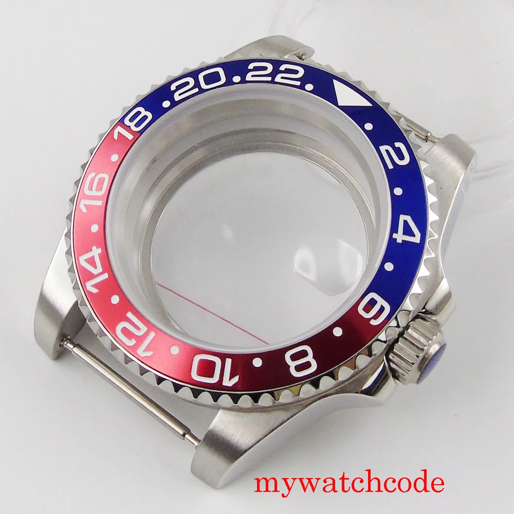 

40mm stainless steel watch case fit NH35 automatic movement sapphire glass unidirectional bezel seeing case back