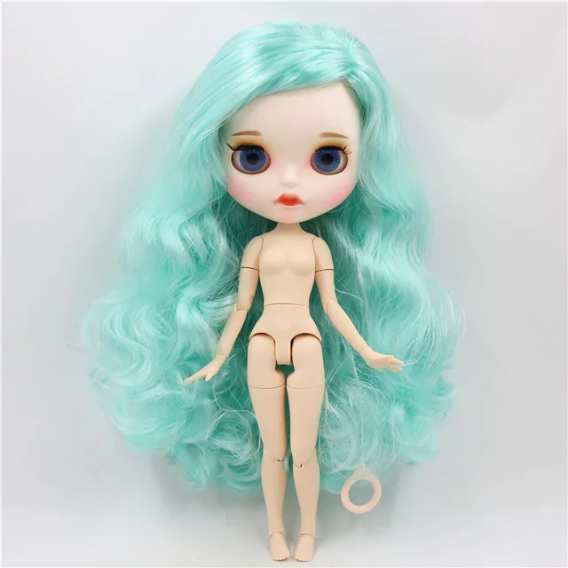 ICY factory шарнирная кукла blyth joint/нормальное тело Мятные волосы матовое лицо 1/6 игрушка BL4268/136 30 см подарок для девочки - Цвет: naked doll