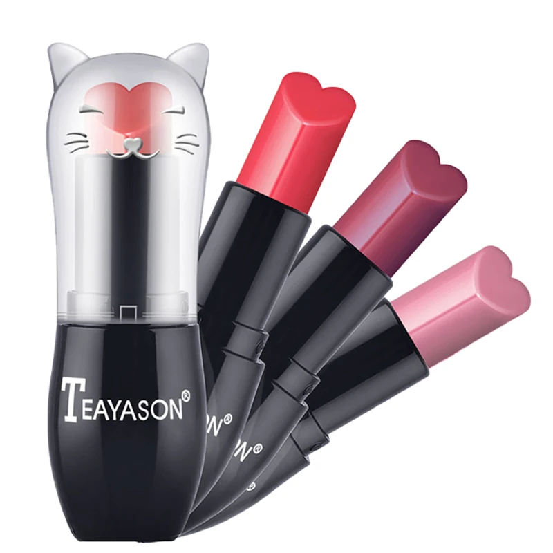 

Cute Cat Shaped Matte Lipstick Long Lasting Lipsticks Nude Makeup Lip Cosmetics Velvet Red Waterproof Lipstick Korean Cosmetics
