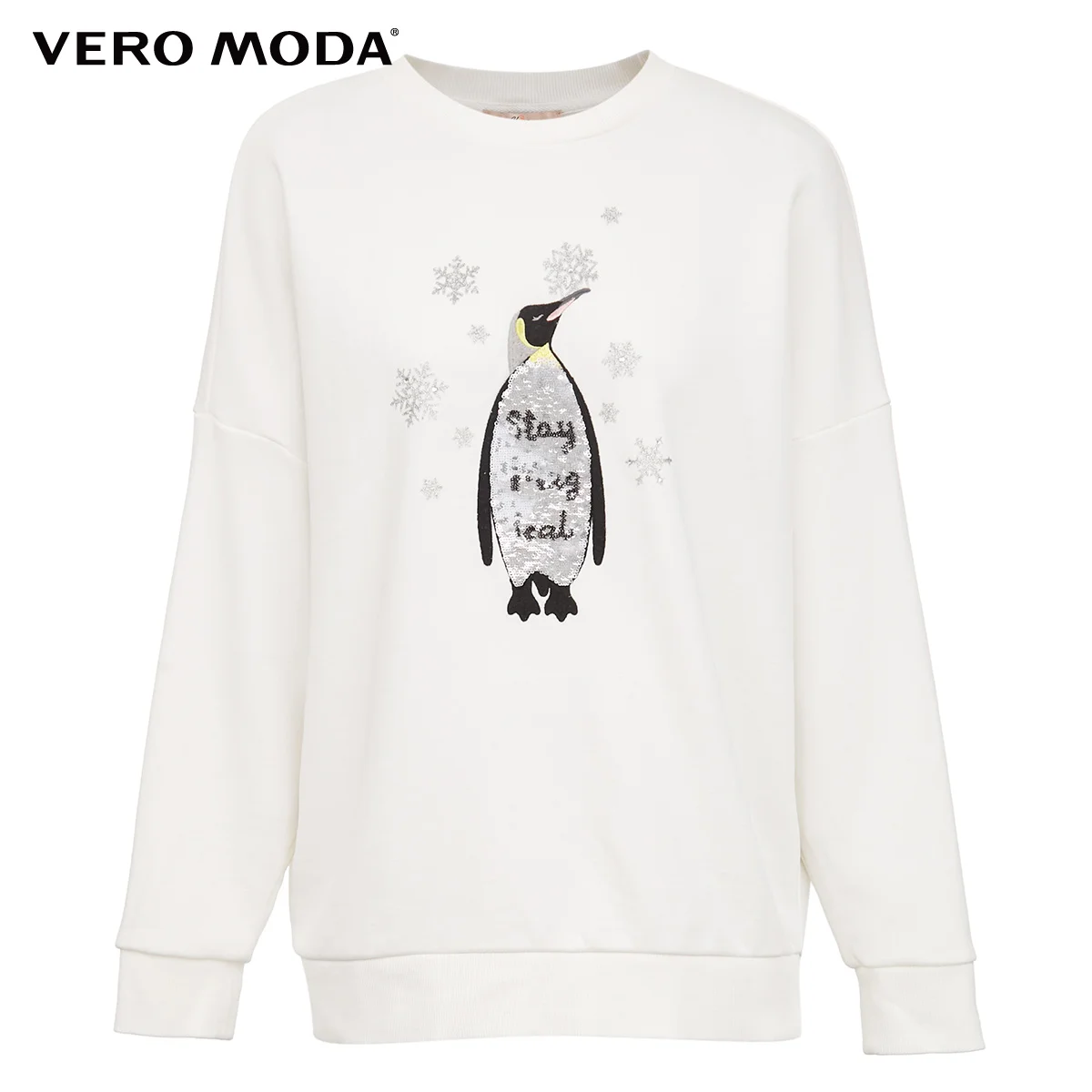 Vero Moda Женская Толстовка свободного кроя с блестками и градиентом с заниженным плечом | 319333517