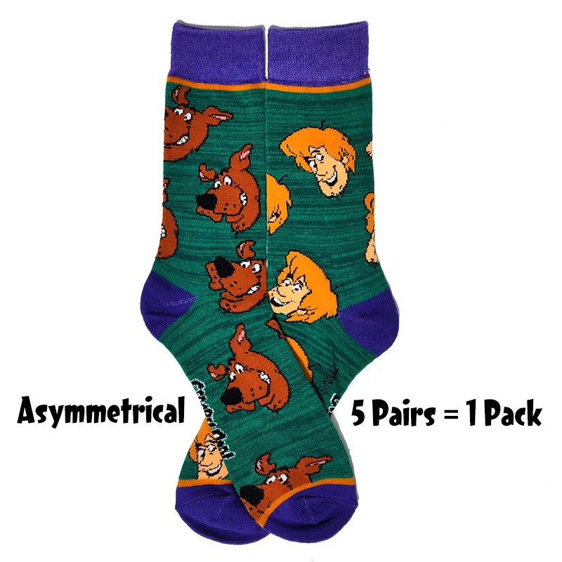 5-Pairs-42 5 пар/упак. с кроликом из мультфильма детские носки Повседневное в стиле «хип-хоп» творческий мягкие удобные Смешные новинки Для мужчин, хлопковые носки, Calcetines Hombre смешной - Цвет: 5-Pairs-42