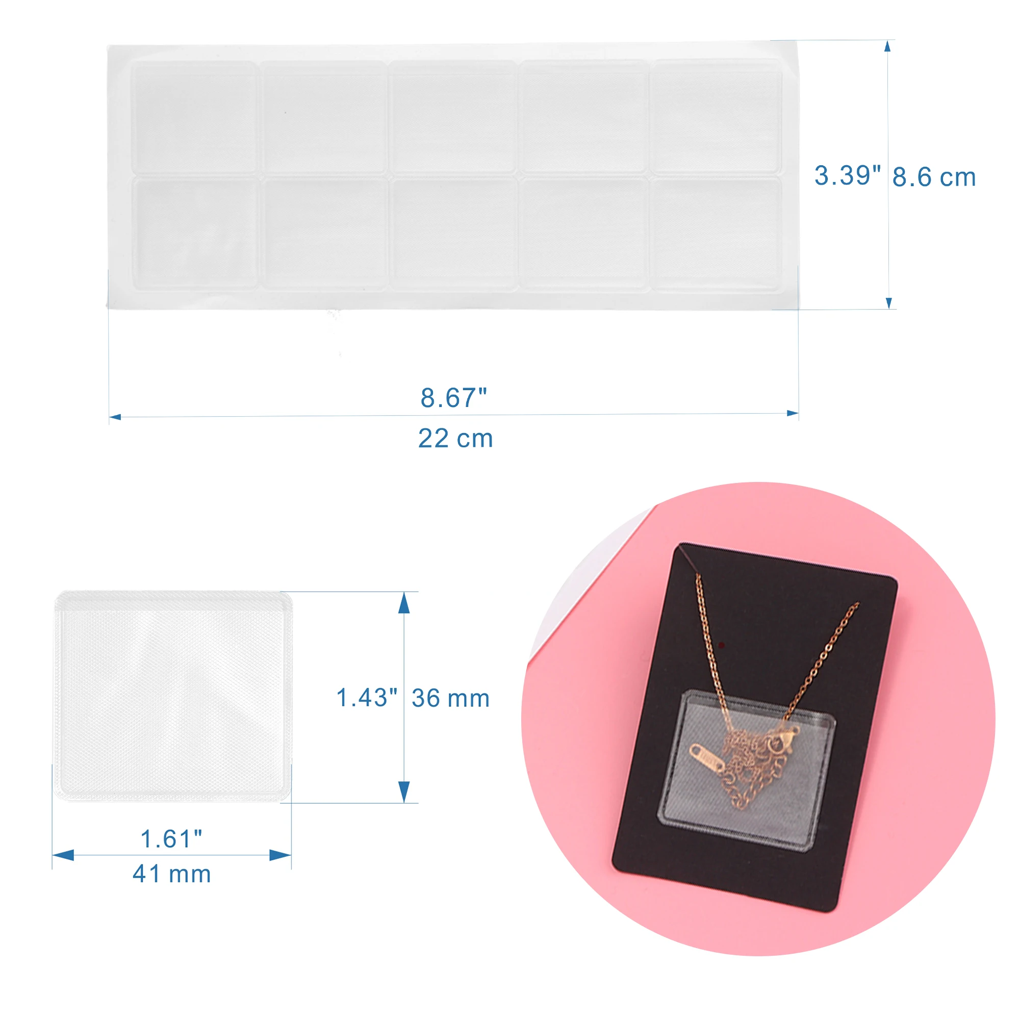 50pcs Opp 자기 접착 비닐 봉투 귀걸이 디스플레이 목걸이 쥬얼리에 대 한 카드 골 판지 종이 DIY 패키지 공급 만들기