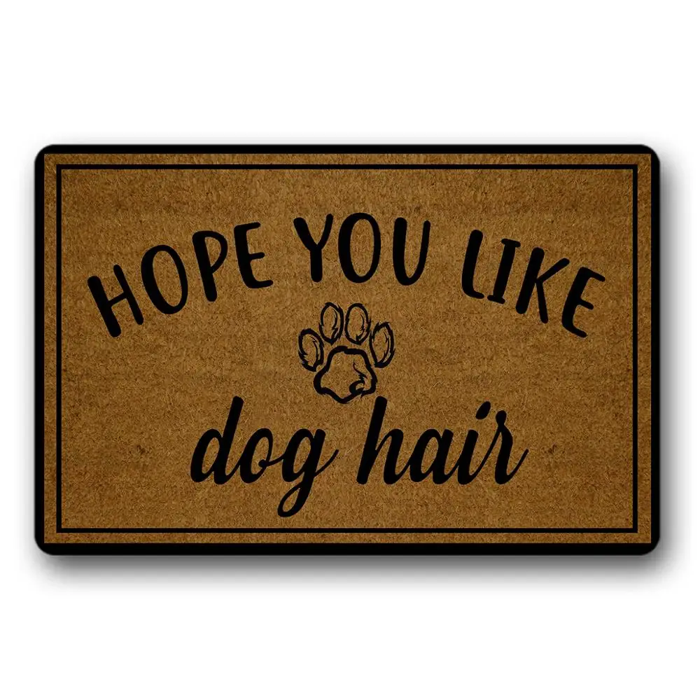 &quotHope you like dog hair&quot коврики для собак дверного проема праздничной двери Коврики