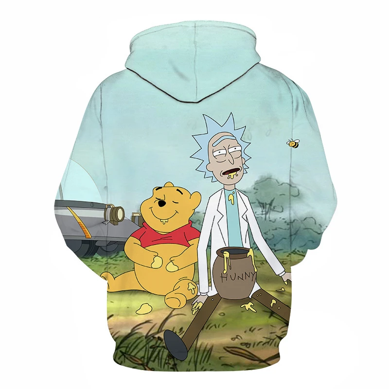Новые Пользовательские 3D толстовки хип хоп для женщин/мужчин шляпа Забавный принт Рик Морти Crazy Scientist зимние свободные тонкие толстовки с капюшоном топы