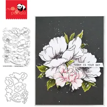 Poppy Taman Metal Cutting Dies dan Perangko Memotong Mati Bintang Sayap Malaikat Di Bulan Crapbooking Album Kartu Kertas Kerajinan embossing(China)