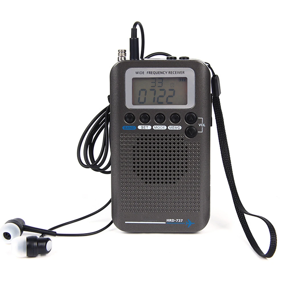 Самолет Полнодиапазонный VHF радио портативный FM AM SW радио VHF CB 30-223 МГц 25-28 МГц Air 118-138 МГц с двойным будильником