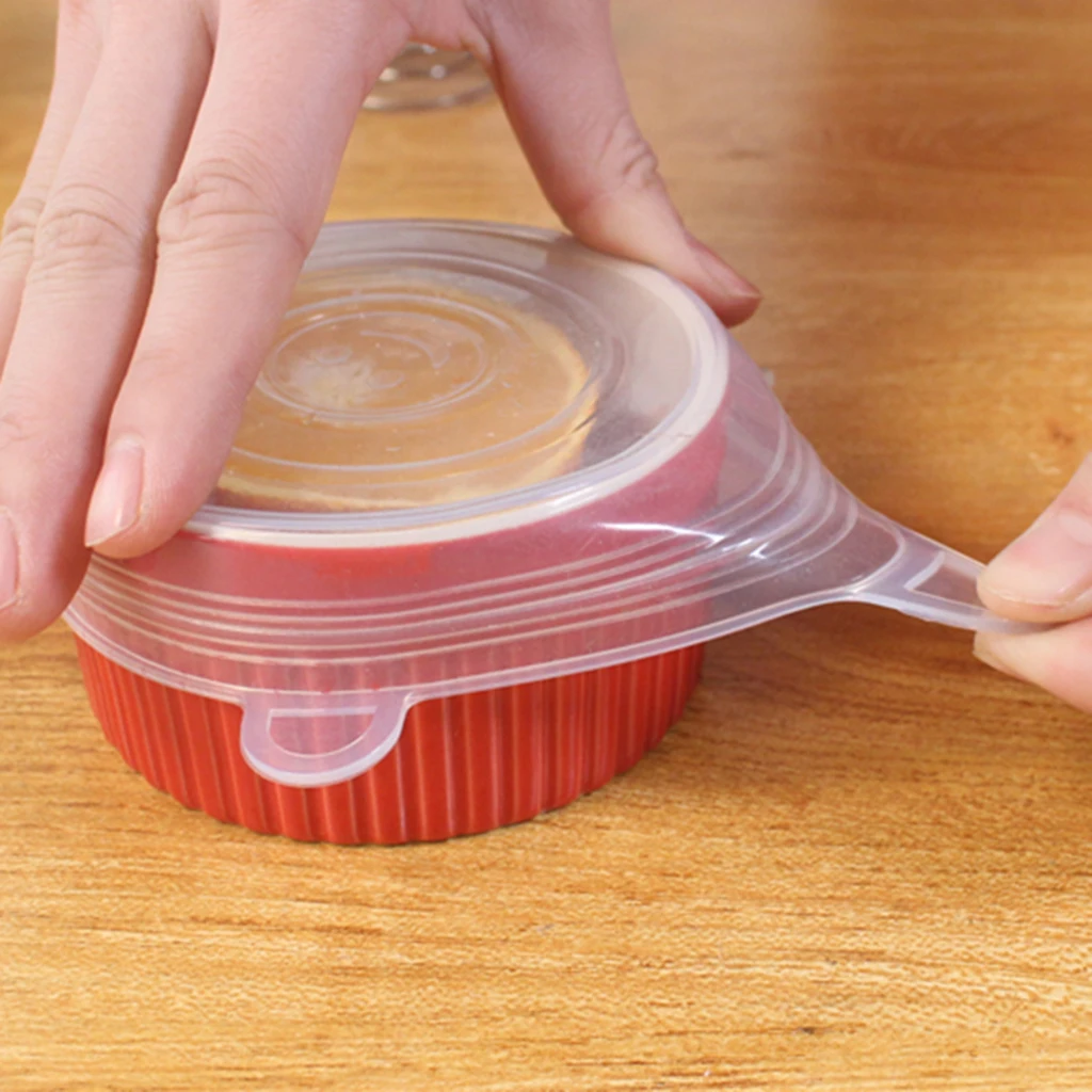 Silicone Stretch Lids Reusable Durable and Expandable to Fit Various Sizes and Shapes of Containers for Keeping Food Fresh