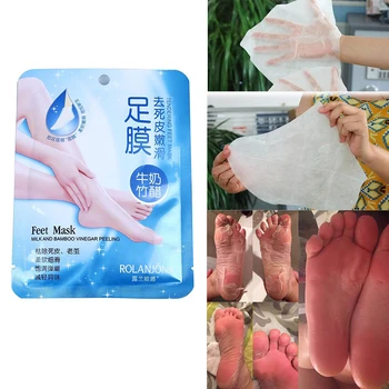 

2pcs/bag Milk Moisturizing Foot Mask Foot Film Exfoliation Removal Mask Dead Skin Removal Foot Detox for Foot Care Tool Newly