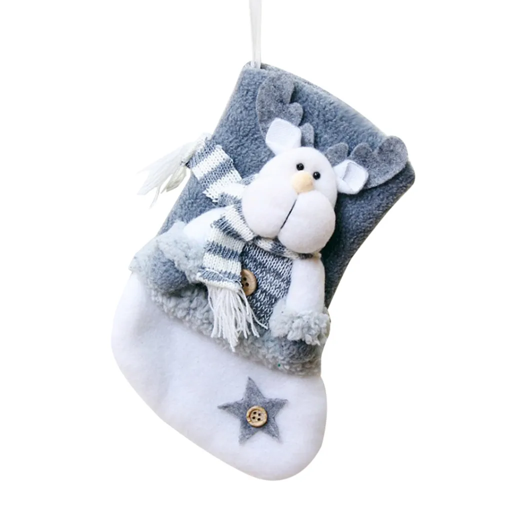 Mnycxen christmas gift christmas decorations Tree Ornaments Christmas Stockings Gift Bag Christmas Gift Socks free delivery D5