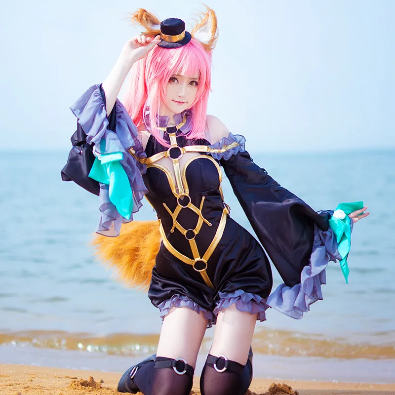Fate Grand Order Fate/extra tammo No Mae Black магический костюм для косплея волшебная униформа