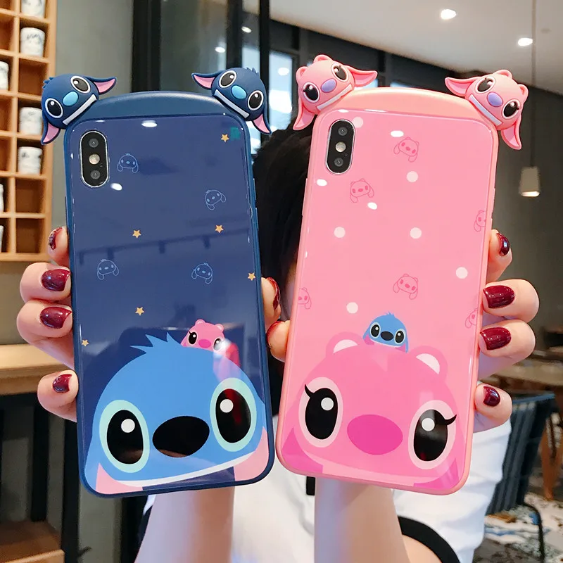 Cute Cartoon Stitch 3D Ear Phone Case for iPhone XR Xs Max X Tempered Glass for iPhone 11 Pro 7 8 Plus Cases Cover Anime Gift
Cute Cartoon Stitch 3D Ear Phone Case for iPhone XR Xs Max X Tempered Glass for iPhone 11 Pro 7 8 Plus Cases Cover Anime Gift