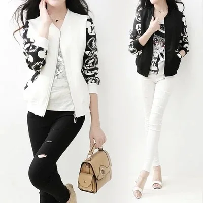 Promo  Baseball Shirt Coat WOMEN'S Dress Long Sleeve Short Spring And Summer New Style Students Coat Casua