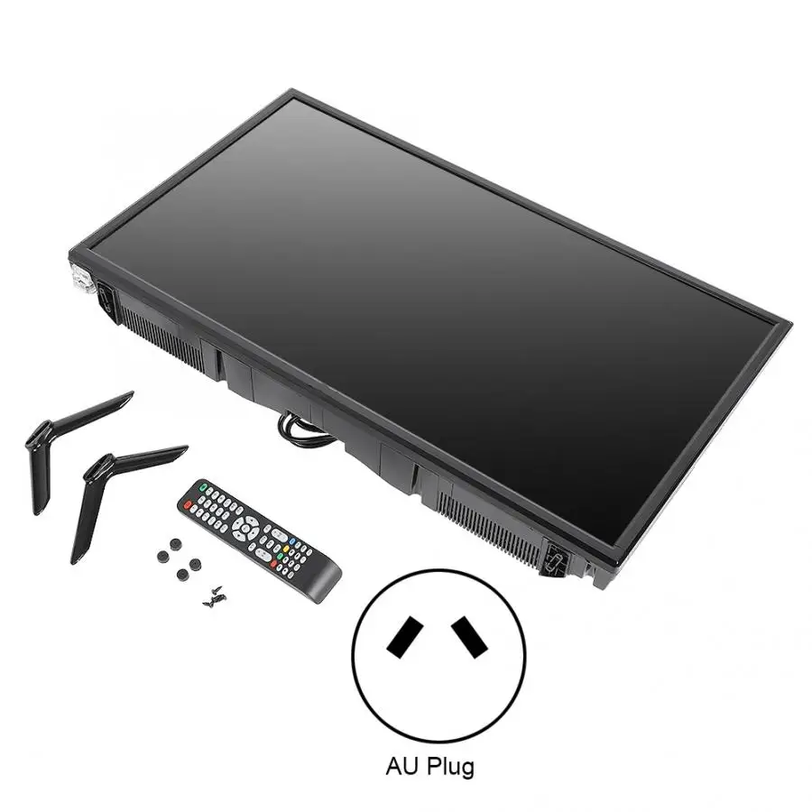 AU Plug 32-дюймовый HD ЖК-дисплей ТВ 1366*768 искусственного интеллекта голос ТВ HDR в режиме реального времени преобразования Поддержка USB HDMI радиочастотной антеной, Вход 110-240V - Цвет корпуса: AU Plug
