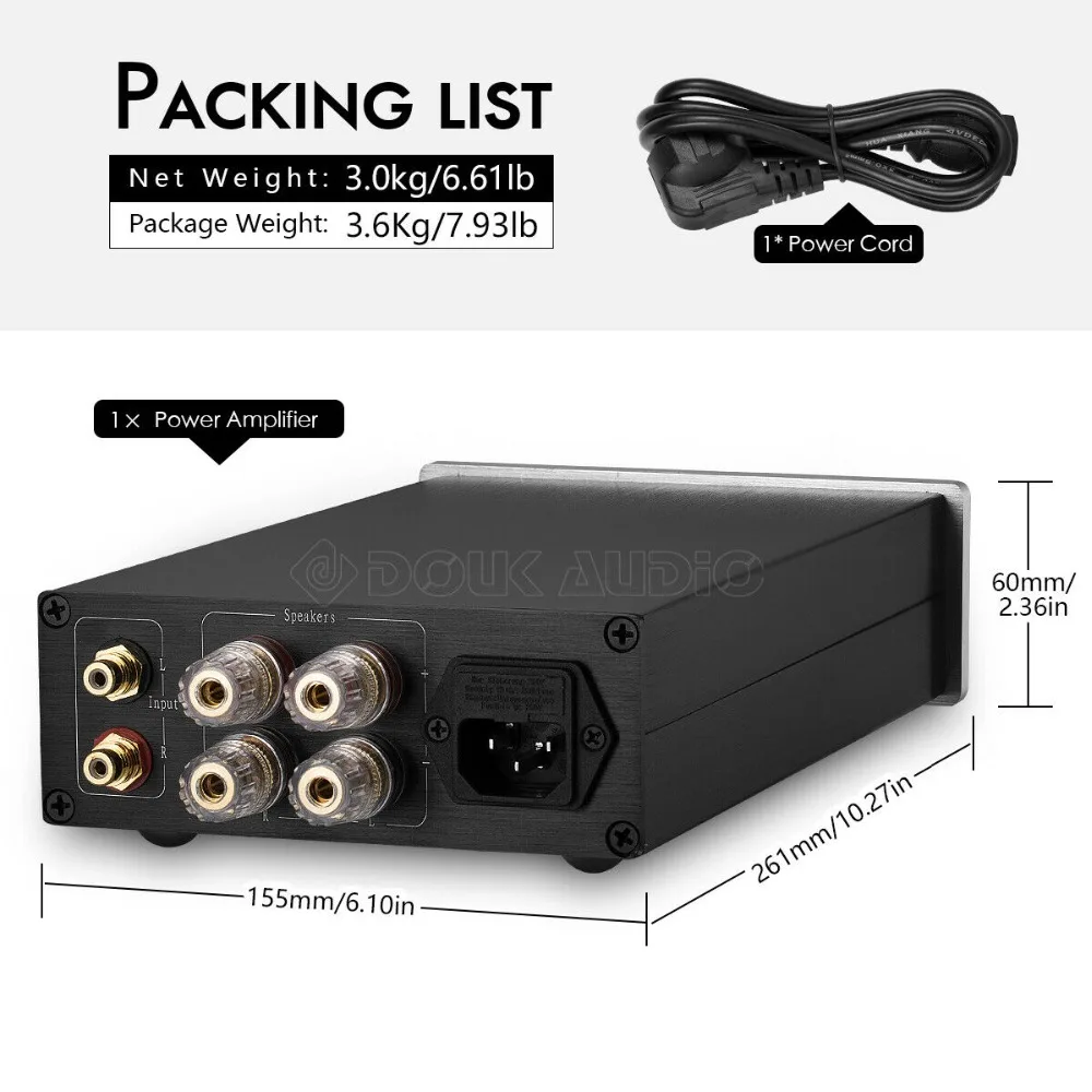 Douk аудио LM1875/LM3886 HiFi стерео усилитель мощности домашний аудио усилитель для пассивных динамиков