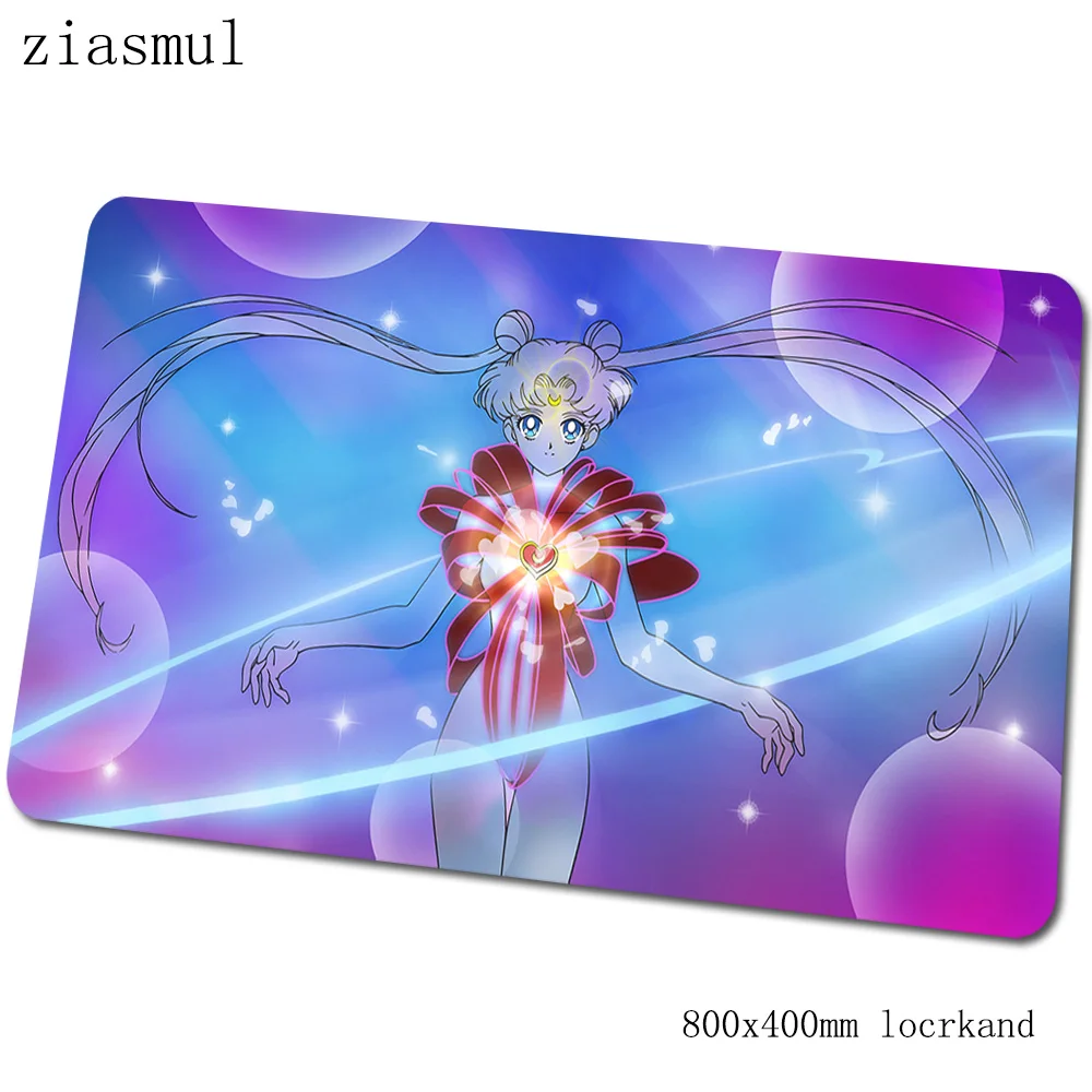 Коврик для мыши sailor moon 800x400x3 мм коврики Kawaii компьютерный Коврик Для Мыши игровые аксессуары xl большие игровые коврики и чехлы игры pc gamer - Цвет: Size 800x400x3mm
