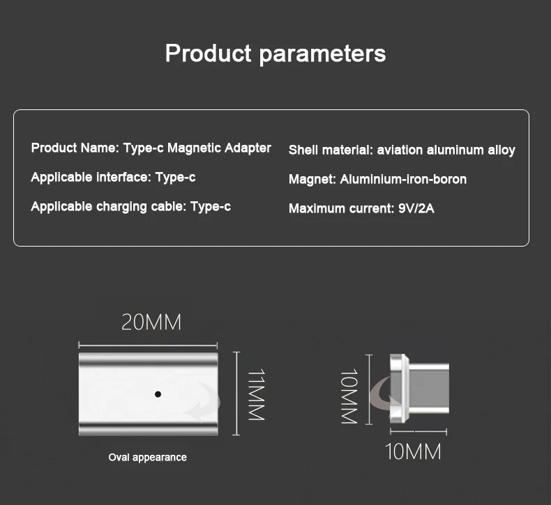 Магнитный адаптер 3A типа C для Micro USB для samsung huawei Xiaomi Магнитный зарядный шнур для передачи данных Быстрая зарядка 3,0 Быстрая зарядка