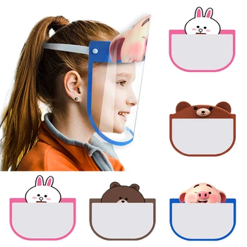 

10pcs Cartoon Kids Face Shield Protection Mask Full Face Covering Splash Guard Safety UV Protection Summer Hot for Children