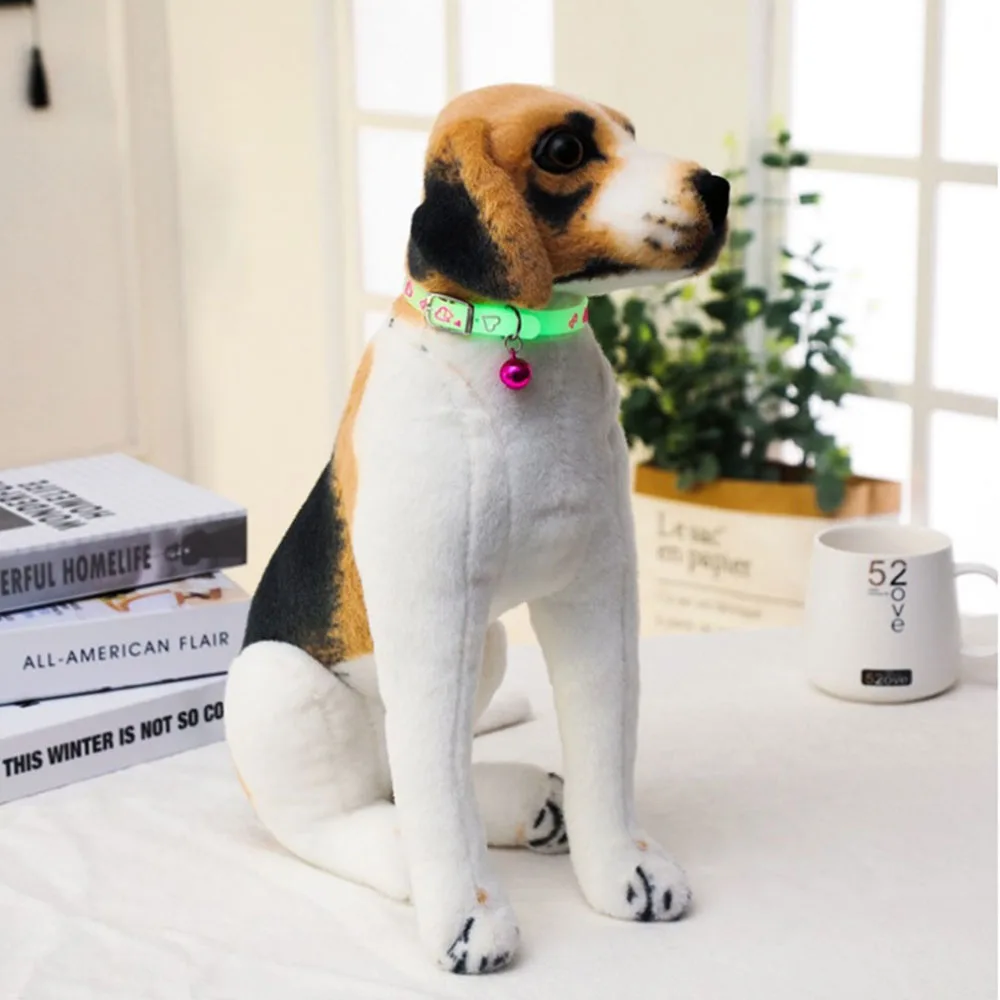 Title 24, Anti Lost Glowing Cat Collar with Bell Luminesc...