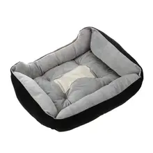 Очень большая роскошная моющаяся Подушка-кровать для питомца собаки щенка кота мягкий коврик более теплая корзина цвет: черный Размер: XL