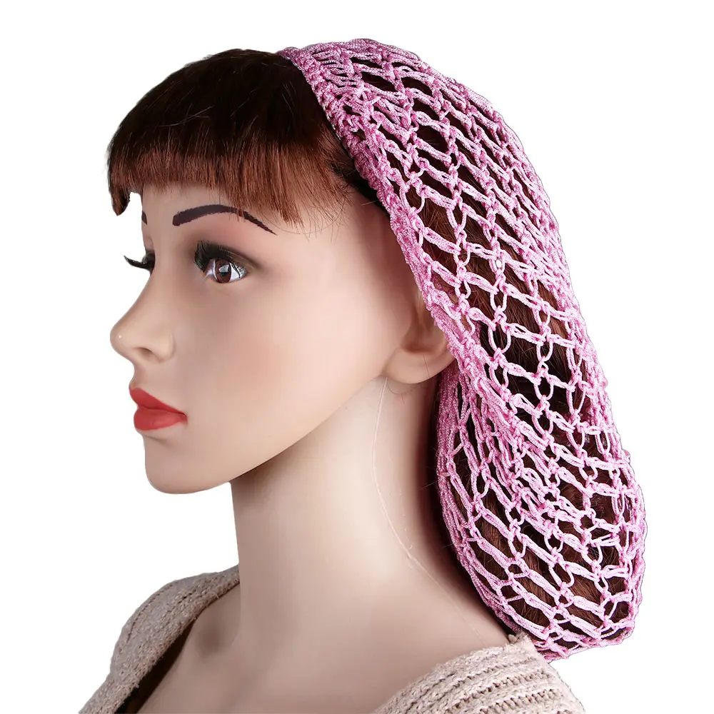 Красивый булочный чехол Snood Женский мягкий искусственный шелк волос сеть Балет Танцы Фигурное катание крючком горный хрусталь стильный головной убор аксессуары