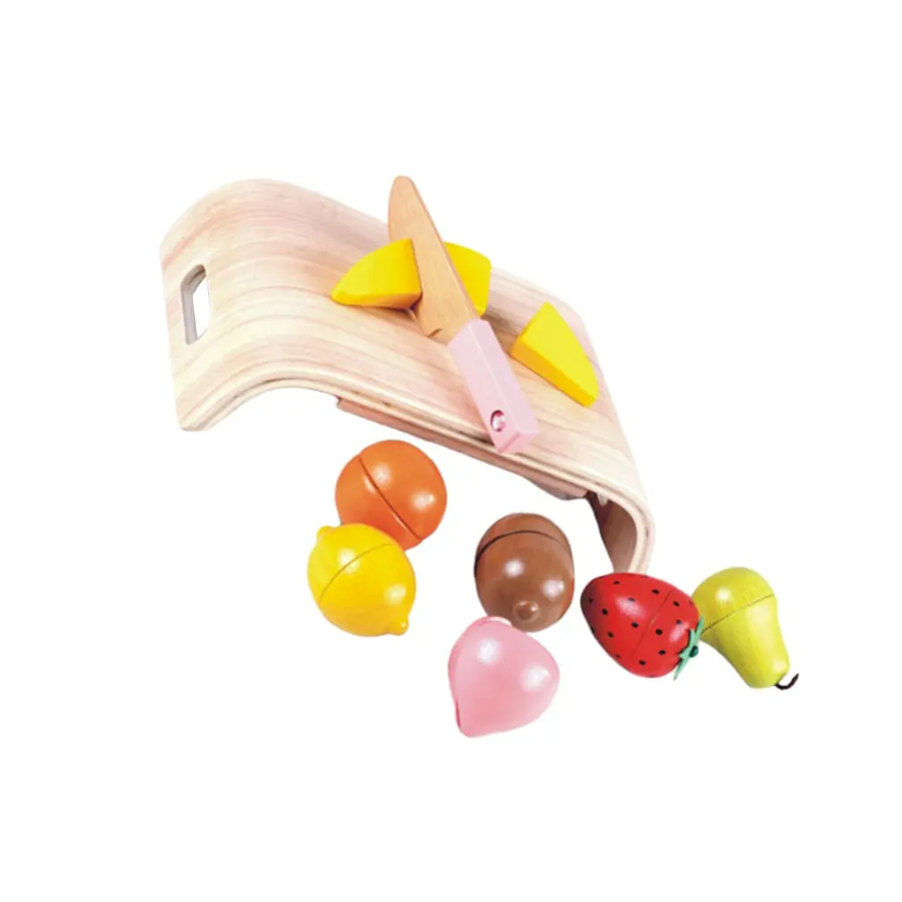 Деревянные детские магнитные режущие фруктовые и овощные игрушки-головоломки для раннего образования