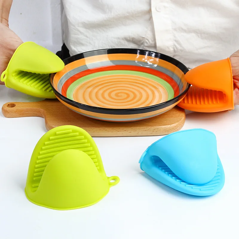 

Cake Bakeware Heat Resistant Silicone Oven Gloves Clips Anti-slip Pot Bowel Holder Clip Kitchen Organizer Insulated Thicker Clip