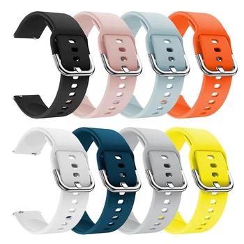 

for Huami amazfit GTS 20mm flat head solid color multicolor silicone strap smart watch starp bracelet Accessories