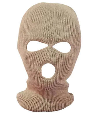 Хаки Горячая Распродажа, Полнолицевая маска, 3 отверстия, Балаклава, вязаная шапка, зимняя растягивающаяся Снежная маска, шапочка, шапка, новинка, Черные Теплые маски для лица - Цвет: Хаки