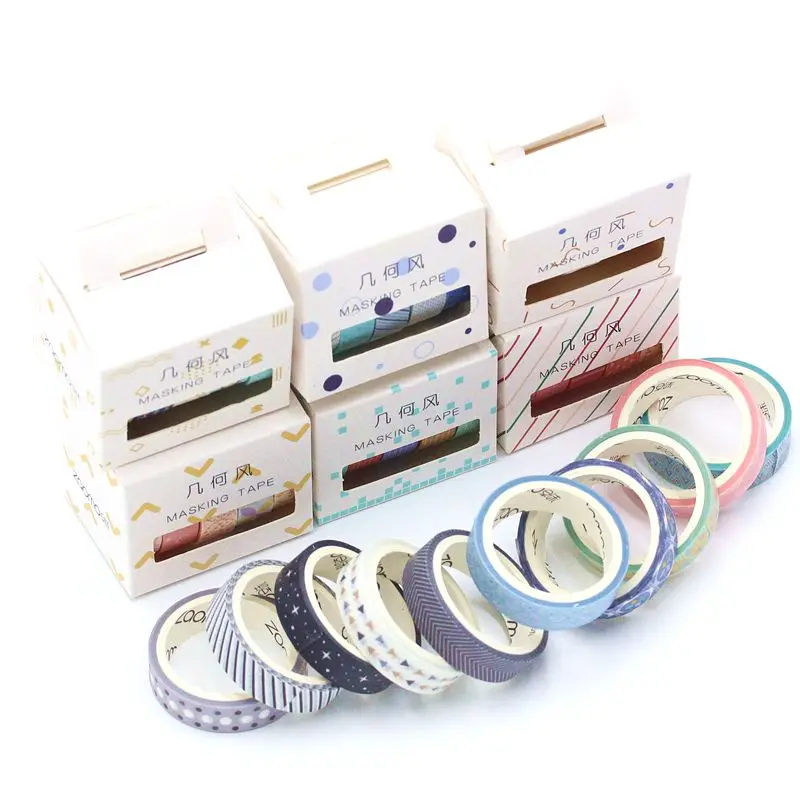 5 шт./компл. полос/черная клетчатая бумажная лента японская альбом дневник