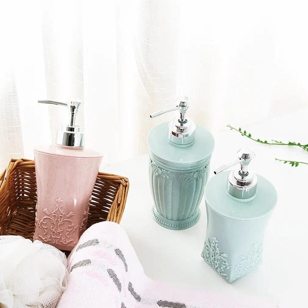 European Style Hand Sanitizer Bottles Float Carving Liquid Soap Dispenser Simple Shampoo Shower Gel Press Hand Bottle European Style Hand Sanitizer Bottles Float Carving Liquid Soap Dispenser Simple Shampoo Shower Gel Press Hand Bottle