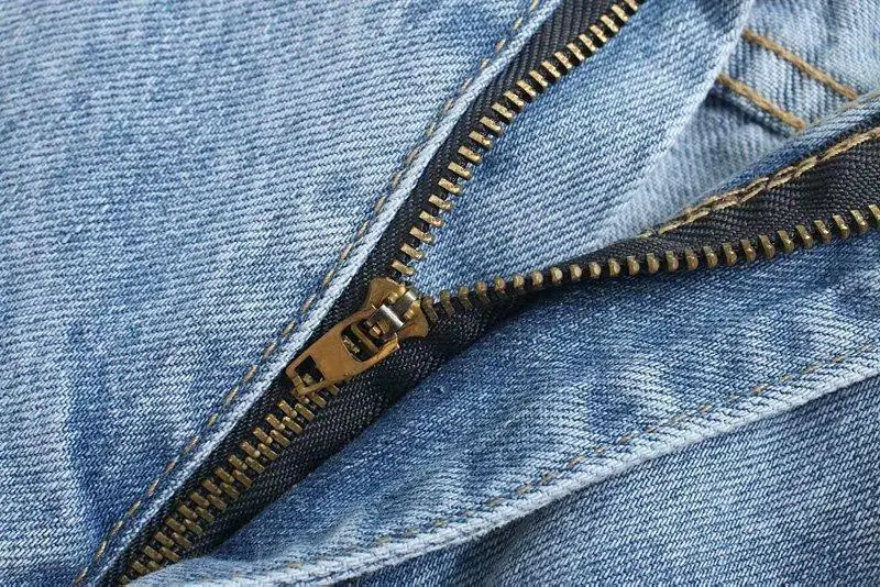 Женские синие джинсы-шаровары, свободные джинсы, модная уличная одежда с высокой талией, джинсы с карманами, потертые джинсовые длинные брюки