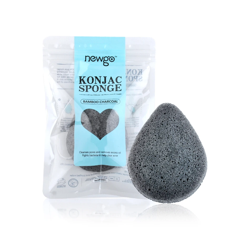Черный 5 Colors Konjac Sponge Cosmetic Puff Face Cleaning Sponge Natural Konjac Puff Facial Cleanser Tool Wash Flutter - Цвет: Черный
