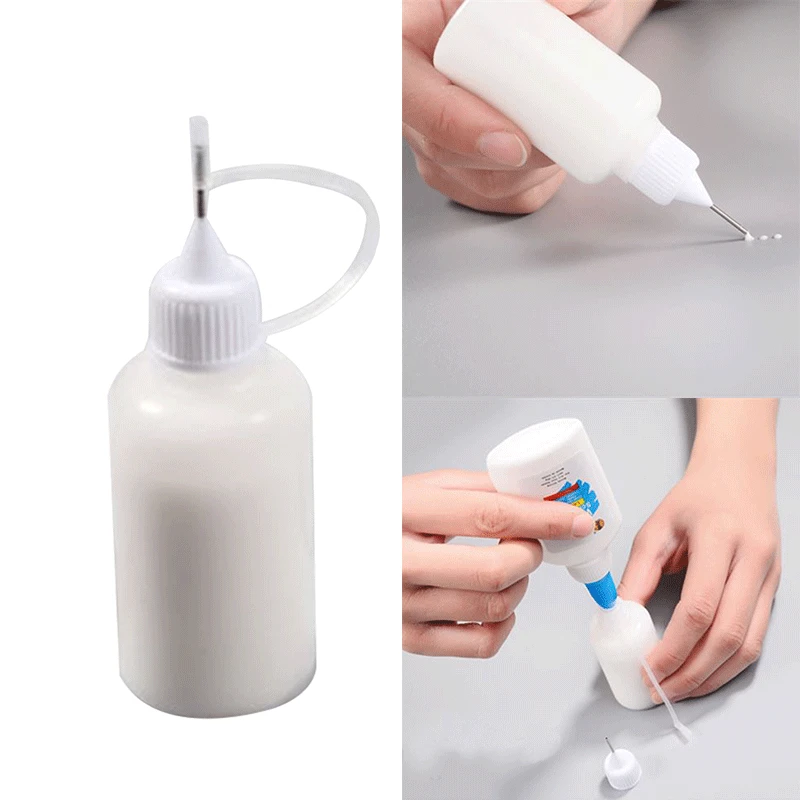 Fornateu 30ml Empty Glue Bottle with Needle Precision Tip Applicator Bottle for Paper Quilling DIY Craft
