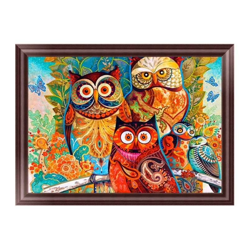 

DIY 5D Diamond Embroidery Painting Animal Owl Cross Stitch Craft Home Wall Decor Q6PE