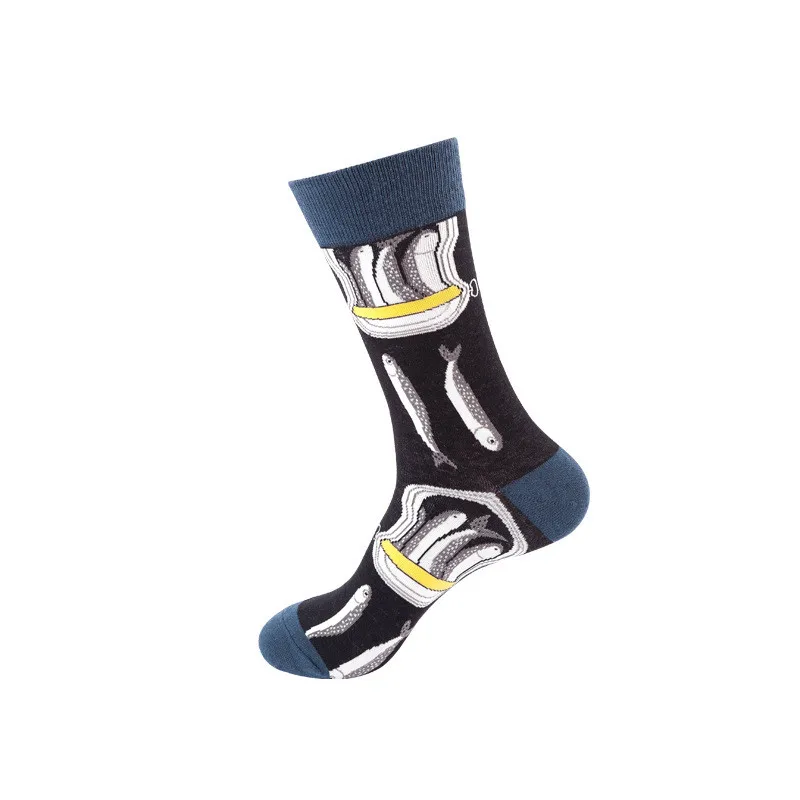 HJKYT мужская одежда носки искусство носки мужские Веселые носки но веселые красочные новые носки джентльменов хип хоп уличный стиль Хлопок harajuku - Цвет: 24069