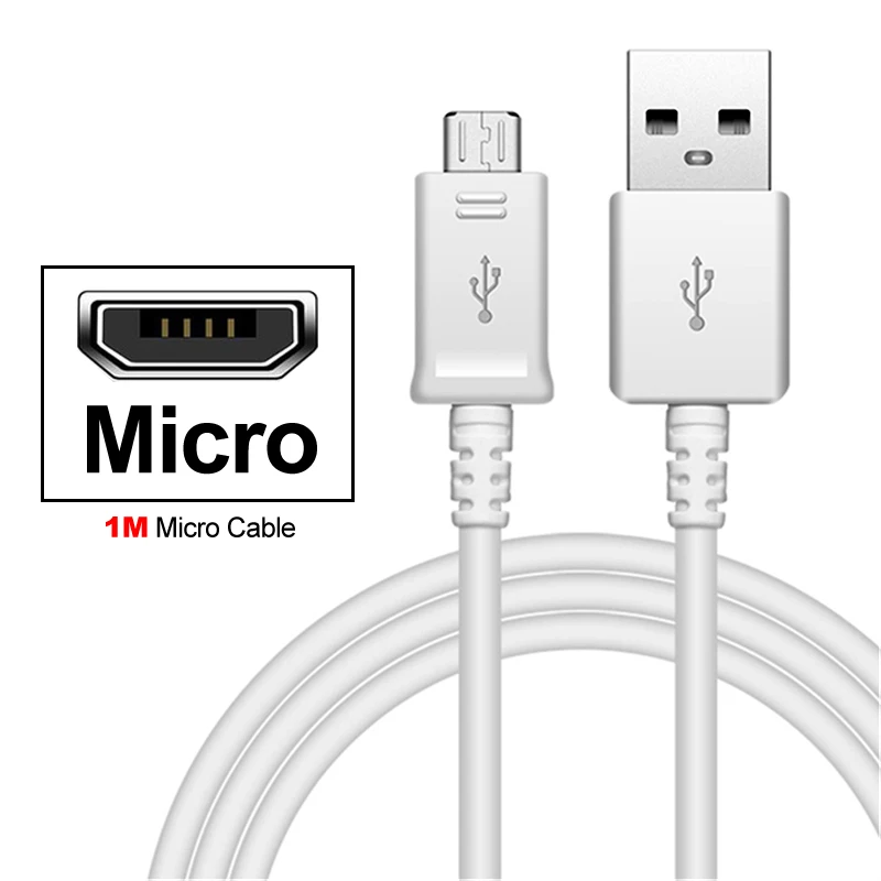 USB зарядное устройство EU 5V 2A настенный адаптер для oppo A33 A37 Neo9 A53 A59 F1S A57 A39 R9 Plus R9S Micro type-c Usb кабель для зарядки - Тип штекера: Micro 1M Cable White