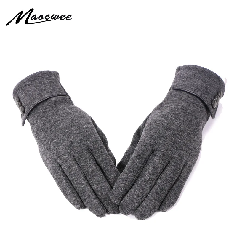 

New Lady Warm Gloves Female Outside Winter Five Fingers Plus Thick Warm Mittens Girls Cycling Touch Screen Luva Femininab Gloves