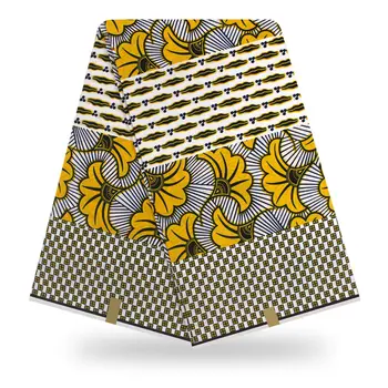 

3 yards of ankara fabric print african high quality real wax 2019 wholesale for women dress wax african fabric