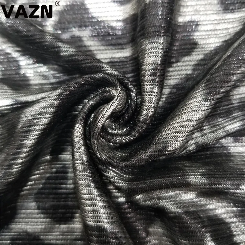 VAZN SN3712 Топ disign летний сексуальный женский черный длинный комбинезон с длинным рукавом обтягивающий леопардовый комбинезон уличный шикарный комбинезон