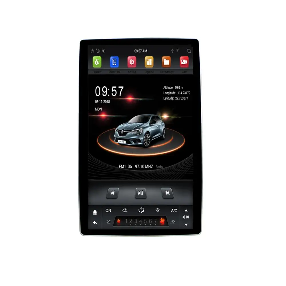 12 8 дюймов Вертикальный стиль Тесла Android 9 0 автомобильный без DVD GPS навигатор плеер