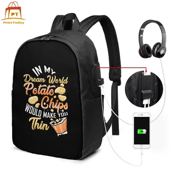

Potato Chip Backpack Potato Chip Backpacks Man - Woman Trending Bag Student High quality Print Bags