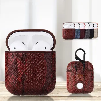 

Retro PU Leather Case for Airpods2 2019 Luxury Bluetooth Wireless Charging Cover Box With Hook Shockproof Earbud Holder Bag