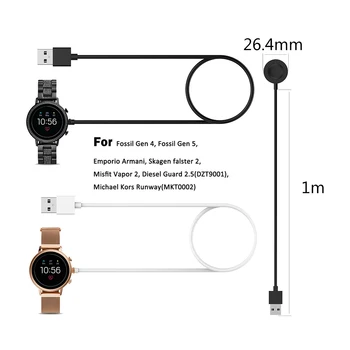 

New Magnetic Charging Data Cable Watch Charger For Fossil Gen 4 5 Emporio Armani Skagen falster 2