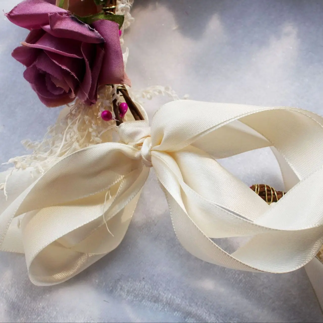 Bride Bridesmaid Simulation Flower garland Dried flower headband wedding hair accessories for bride